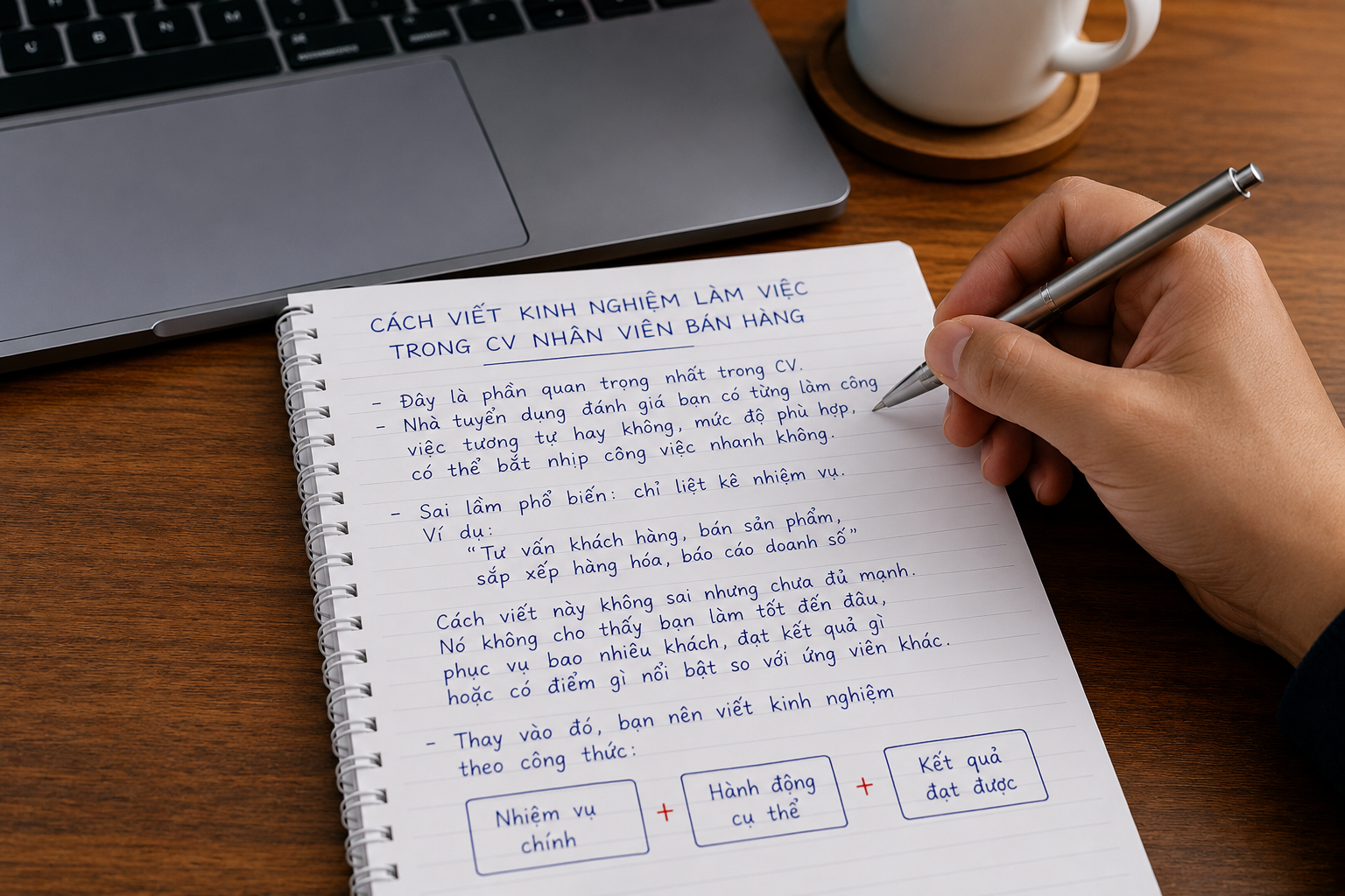 Hướng dẫn viết kinh nghiệm làm việc trong CV nhân viên bán hàng
